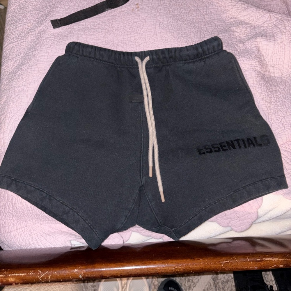 Fear of God Essentials Black Athletic Shorts